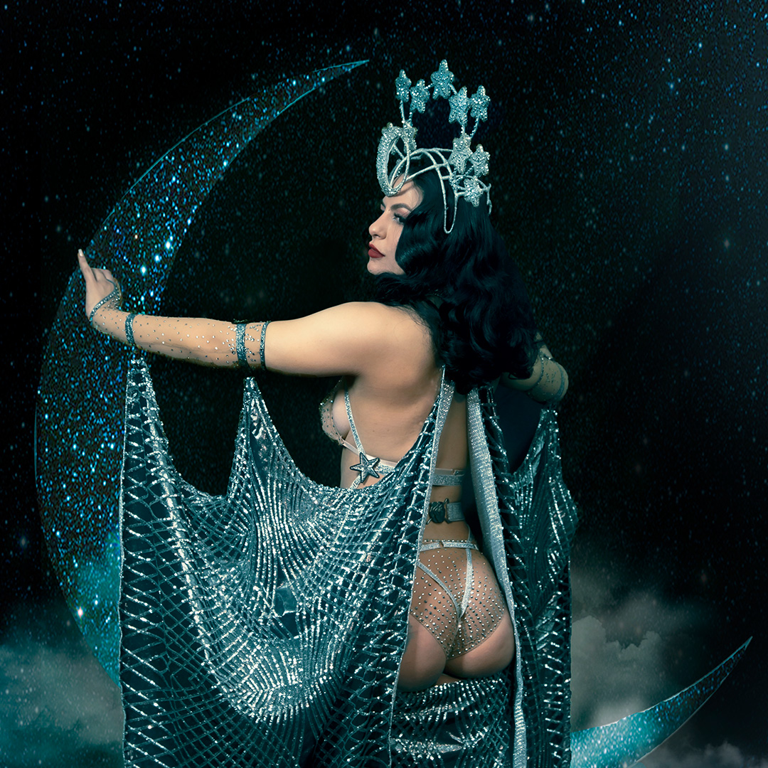 Sally Marvel in a fantasy costume for her feature performance on the EXXXOTICA Main Stage